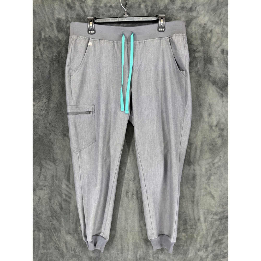 FIGS Zamora Jogger Scrub Pants Womens Large L Heather Grey W18SW2005‎ 5-Pocket